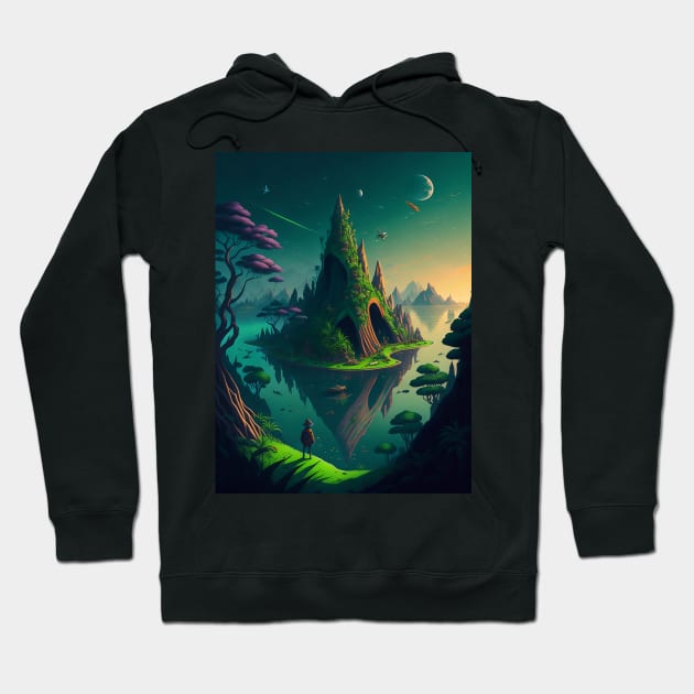 Fantasy Rainbow World Hoodie by Fanbros_art